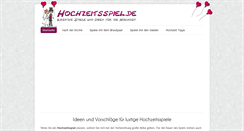 Desktop Screenshot of hochzeitsspiel.de