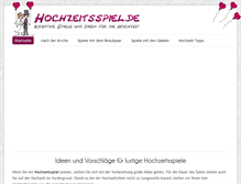 Tablet Screenshot of hochzeitsspiel.de